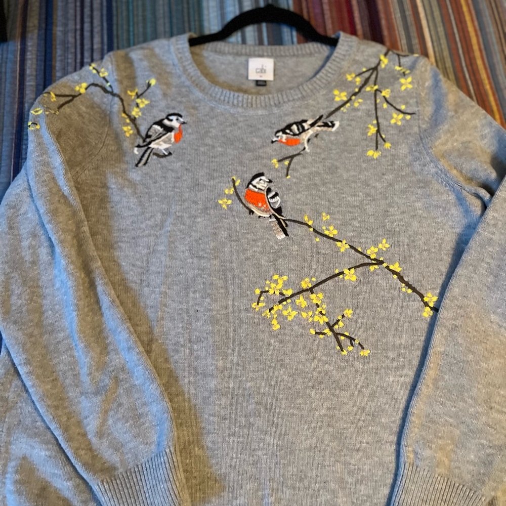 CAbi Gray Knit Sweater